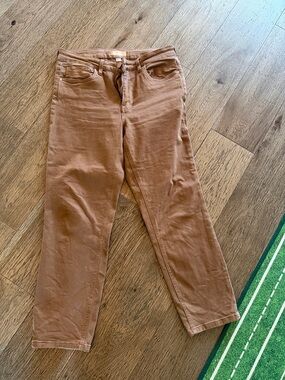 Kut from the Kloth Women's Cropped Jeans in Rust Brown